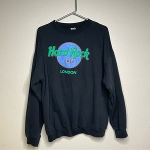 Hard Rock Cafe London Black Sweatshirt, Size L